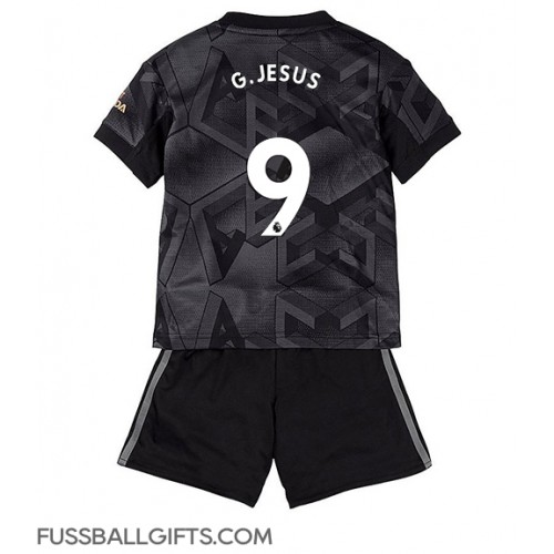 Arsenal Gabriel Jesus #9 Fußballbekleidung Auswärtstrikot Kinder 2022-23 Kurzarm (+ kurze hosen)